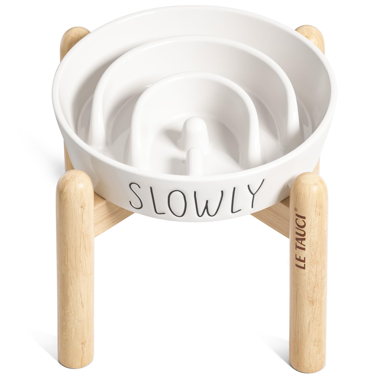 ダイエットフード loverock69 Amazon.com: LE TAUCI PET Ceramic Slow Feeder Dog Bowls Elevated