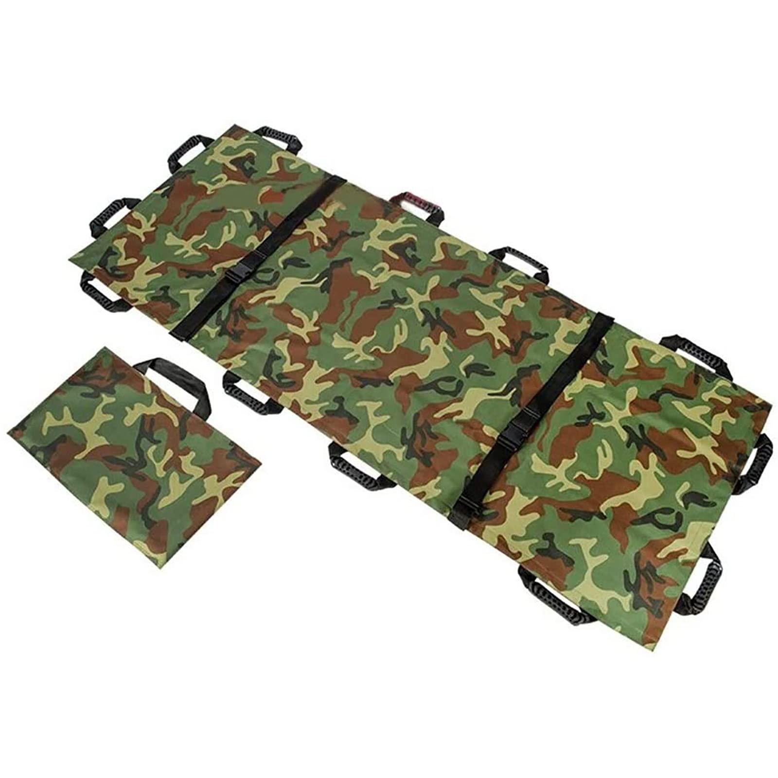 SWENEEN Portable Folding Stretcher,With 12 Handles Waterproof Foldable Emergency Rescue Back Stretcher With Storage Bags For Hospital,Ambulance Stretcher,