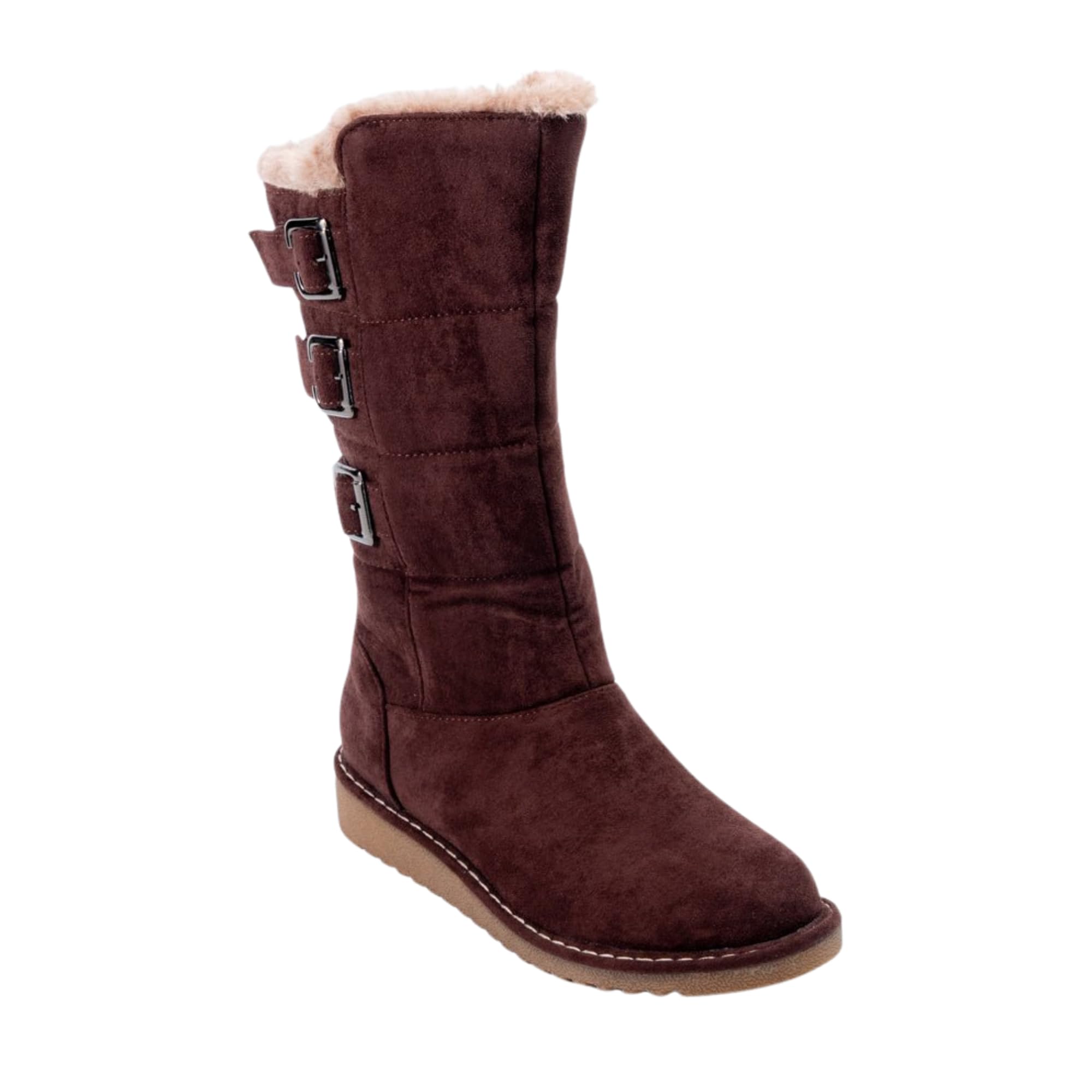 Nordic Charm - Women's Coffee Knee High Boots |-picture-16