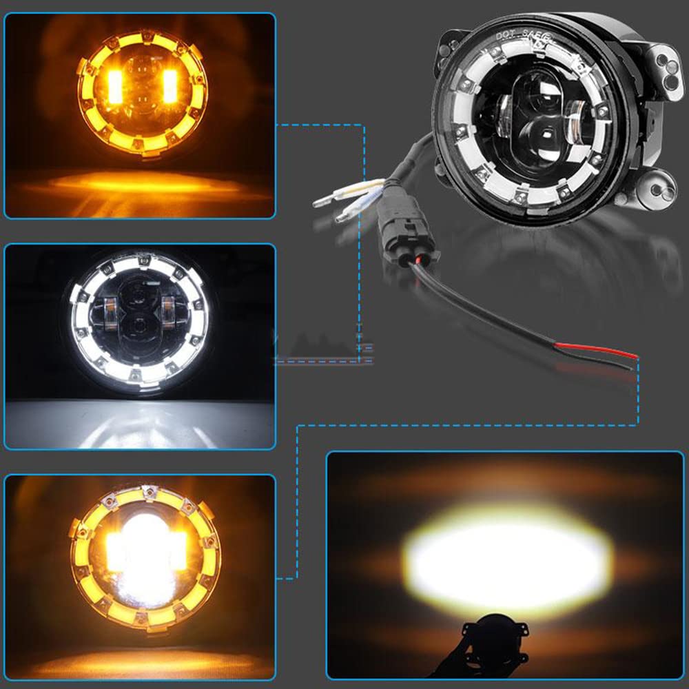 JiAQen Nebelscheinwerfer Für Jeep Grand Cherokee 2011-2013 - 2in1 Nebelscheinwerfer + Tagfahrlicht