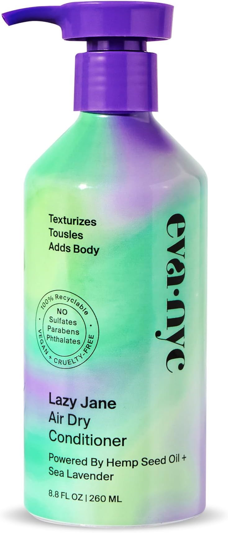 EVA·NYC Evanyc Lazy Jane Conditioner for Air Dried Hair, 8.8 Fl Oz, Vegan and GMO Free, Anti Frizz Hair Products for Women, Natural Texture and Frizz Control