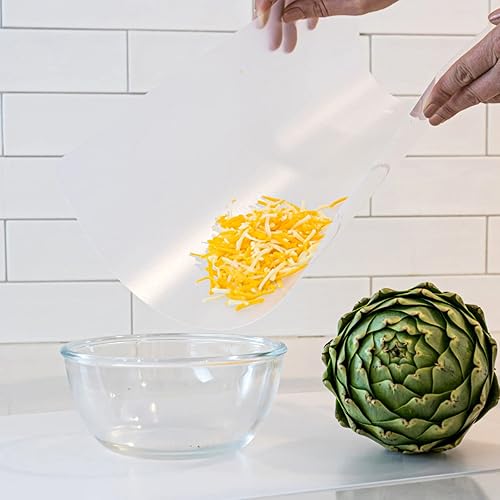 Miniatura 5 de Beille Juego de 2 tablas de cortar flexibles esmeriladas, accesorios de cocina, preparación de comidas, 12 x 15 pulgadas