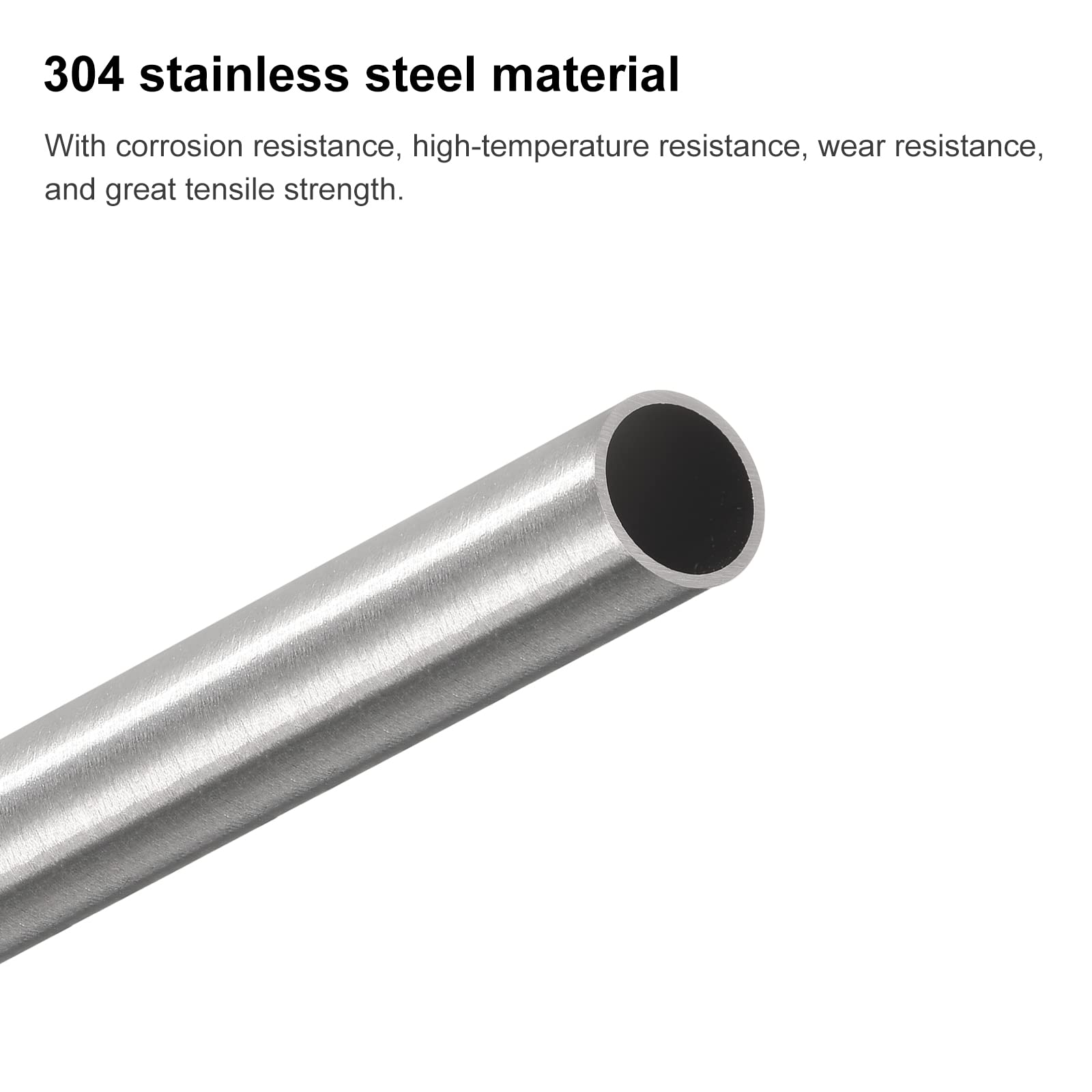 QUARKZMAN Rura kapilarna ze stali nierdzewnej 304 OD 10 mm x 0,7 mm, 250 mm, rura metalowa, grubość ścianki