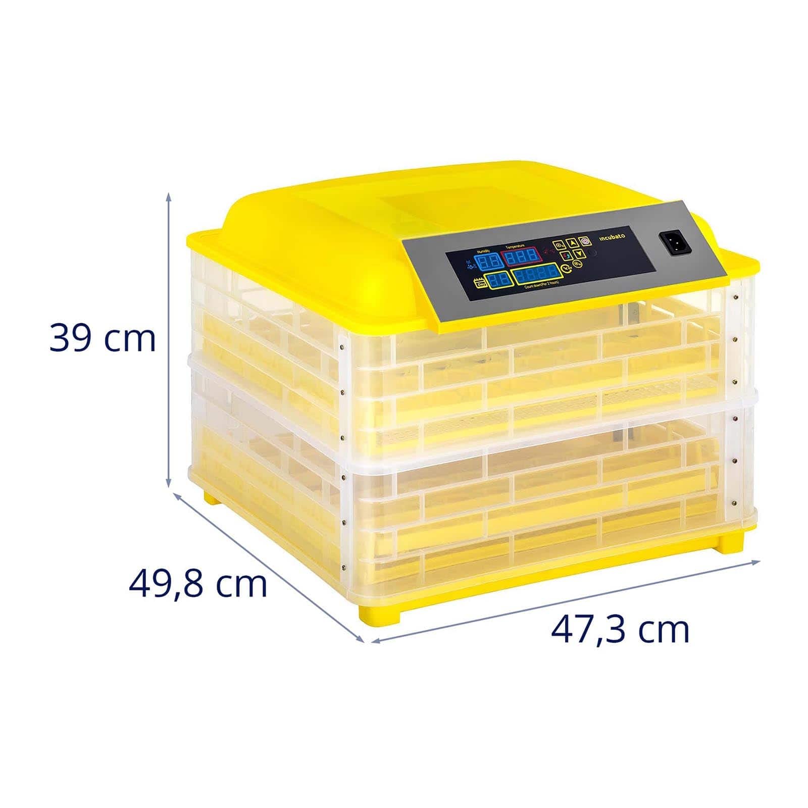 Couveuse À Oeufs Incubateur Matériel D'Éclosion Automatique Électrique IN-112DDI (120 W, 112 Oeufs, 30-39,5 °C, Afficheurs LED, Mire-Oeufs)