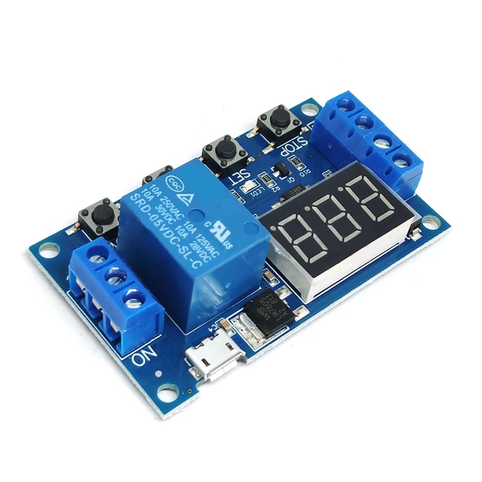 Relais temporisé DC 5V 12V 24V et module de commande de cycle programmable, Lot de 10 Pcs - 7