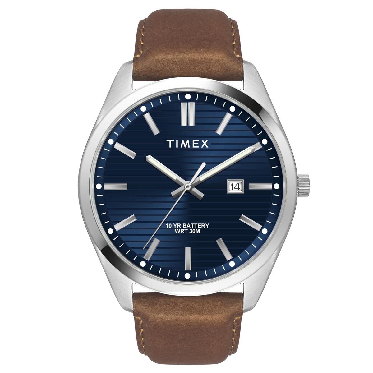 TIMEX Men Leather Blue Round Analog Dial Watch- Twtg10408, Band Color-Brown (B0CQRPMRJM) Amazon Price History, Amazon Price Tracker