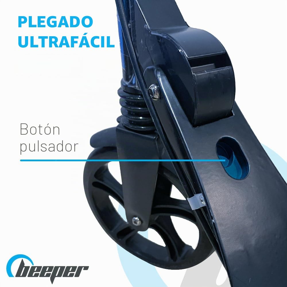 Beeper City Scoot - Patinete para Adolescentes y Adultos, Ruedas de 8 Pulgadas, suspensión Delantera