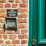 No Soliciting Sign for House, No Soliciting Signs for Home, Use for Office or Business Front Door Warning Reminder Signs, Apartment Porch Entrances Wall Decor Use 4" x 6" - PZA05