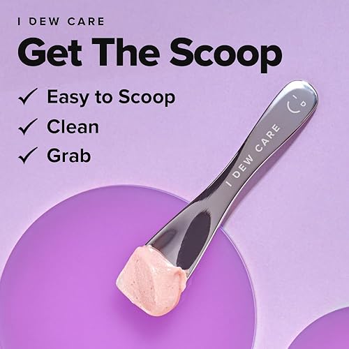 I Dew Care Aplicador multifuncional - Get The Scoop Regalo, espátula de acero inoxidable, herramienta de belleza para crema, bálsamo labial,