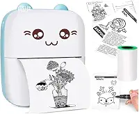 Mini Impressora Térmica | Impressora adesivos sem tinta | Impressora sem tinta controle APP USB | Mini impressora bolso sem fio para etiquetas, adesivos, fotos, marcadores, cartões