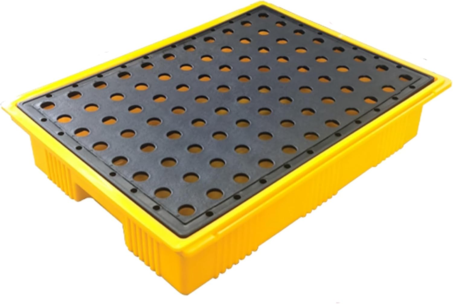 Spill Containment Tray, Leakproof Anti-Slip Modular Design for Industrial Warehouses and Factories