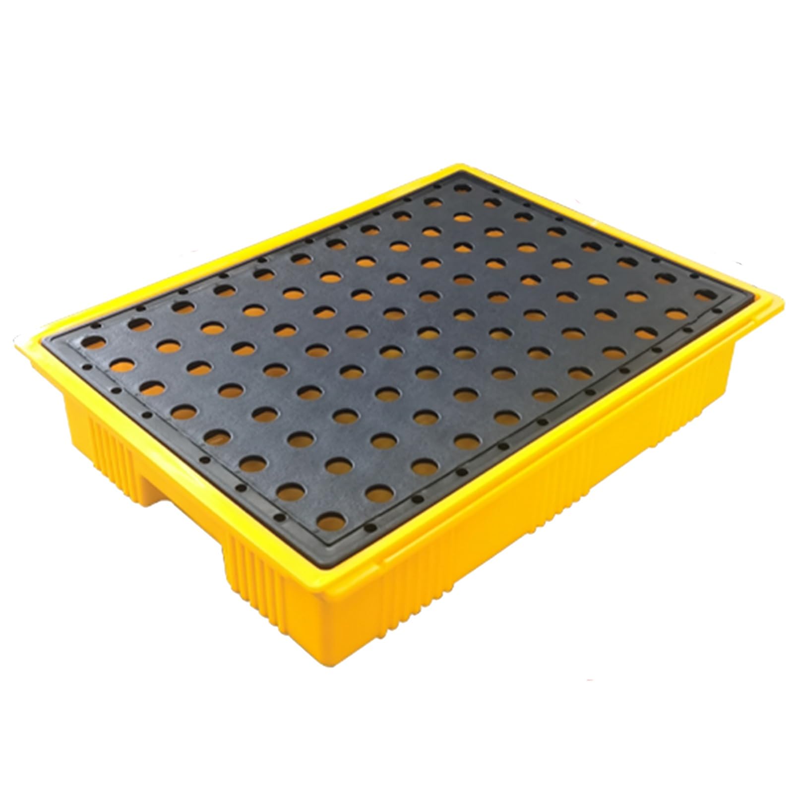 Plateforme modulaire étanche avec plateau antidérapant pour sécuriser le stockage de peinture