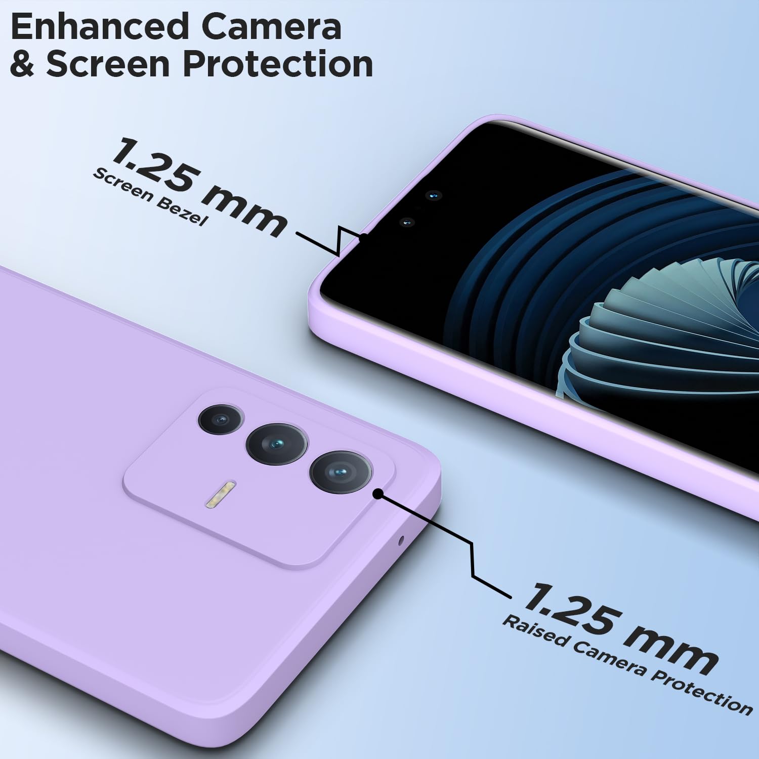 Vivo V23 Pro Case - Purple Silicone Bumper -2