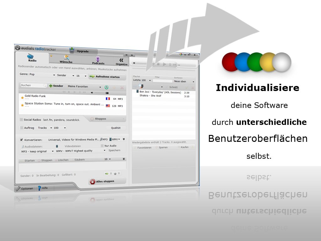 audials Radiotracker 8 Platinum, CD-ROM: Gezielt Wunschmusik als MP3 aus Webradios mitschneiden. Alle Radios & Podcasts genießen. Unterhaltung Cool & Clever