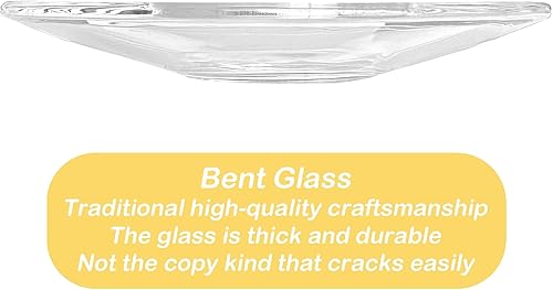 Miniatura 3 de Bobeches de vela de vidrio doblado para candelabros, anillos cónicos para atrapar cera de vela, protectores de goteo de cera de vela (redondo)