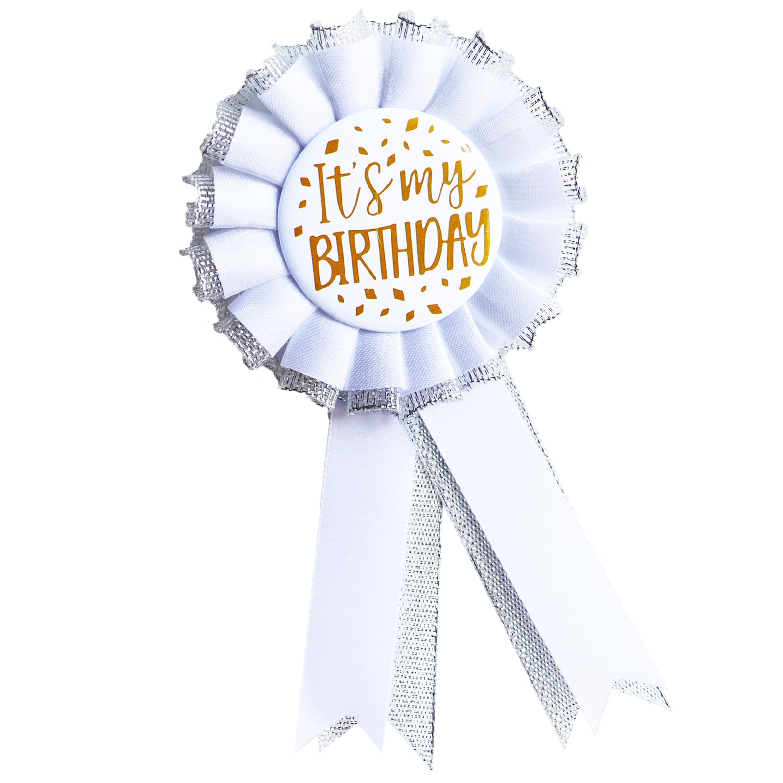 It's My Birthday Badge Pin Pink Birthday Ribbon Pin for Women and Men White &amp;Black Happy Birthday Brooch Pins Party Decorations Gifts