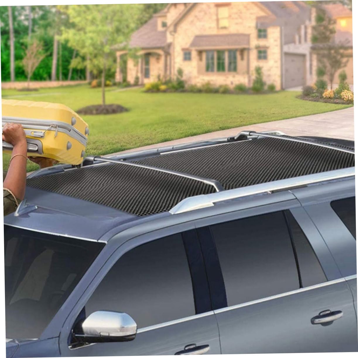 Tapis Antidérapant Voiture Noir PVC 2 Pièces pour Coffre