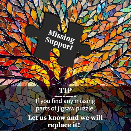 pickforu stained glass puzzle tree of life puzzles for adults 1000 pieces impossible hard difficult challenging puzzles for adults colorful mosaic tree of life jigsaw puzzle 1000 pieces