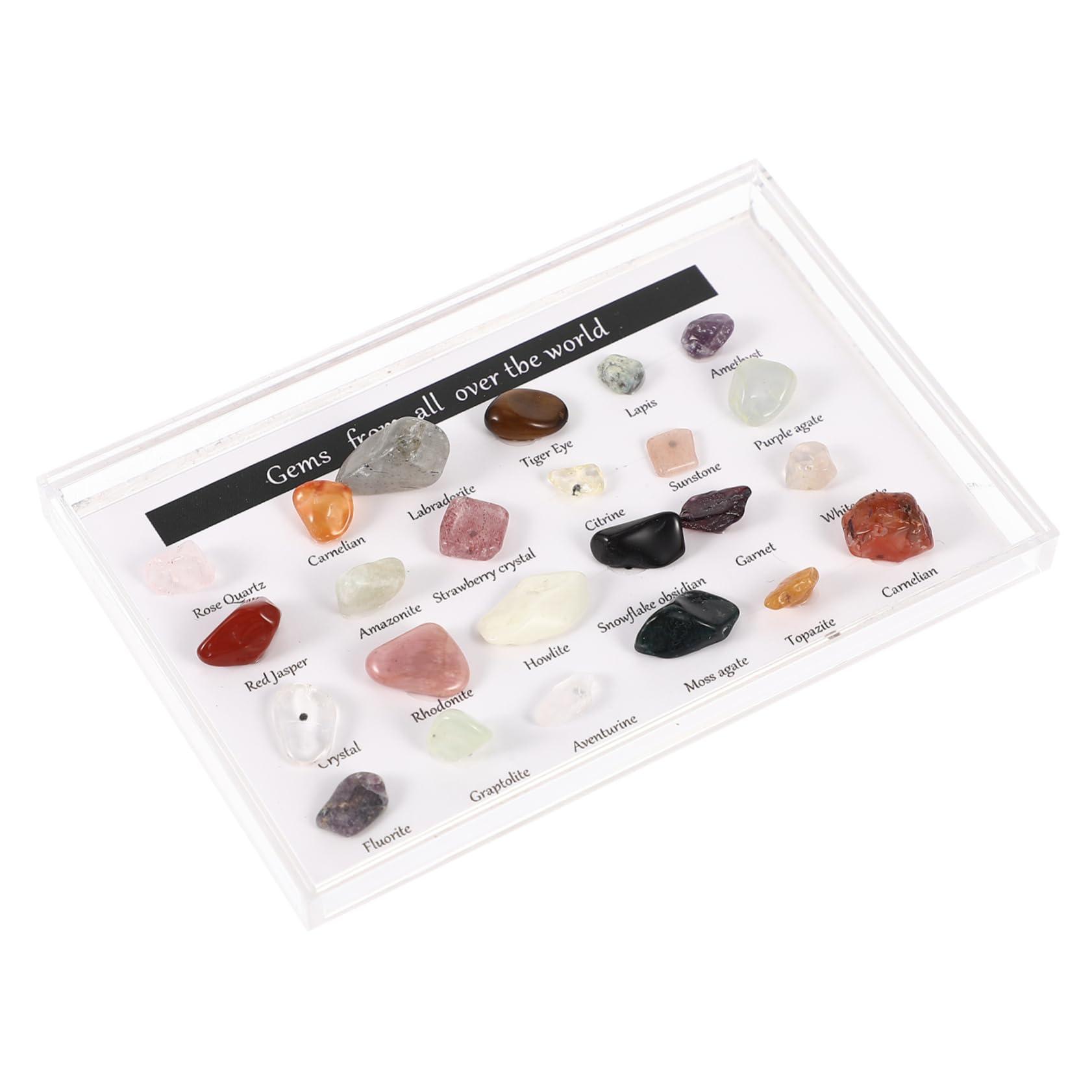 PLAFOPE Mineral Stone Ornaments 24pcs Irregular Stone Decor for Desktop Decorative