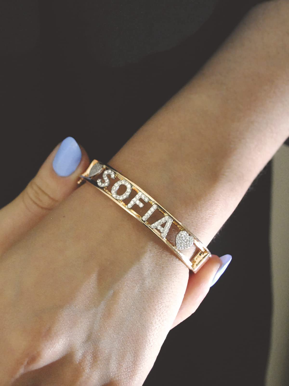 Bracciale Personalizzato con Nome in Argento 925% - Disponibile in più colori e dimensioni - Personalizzabile per Donna Ragazza Bambina - Perfetta Idea Regalo