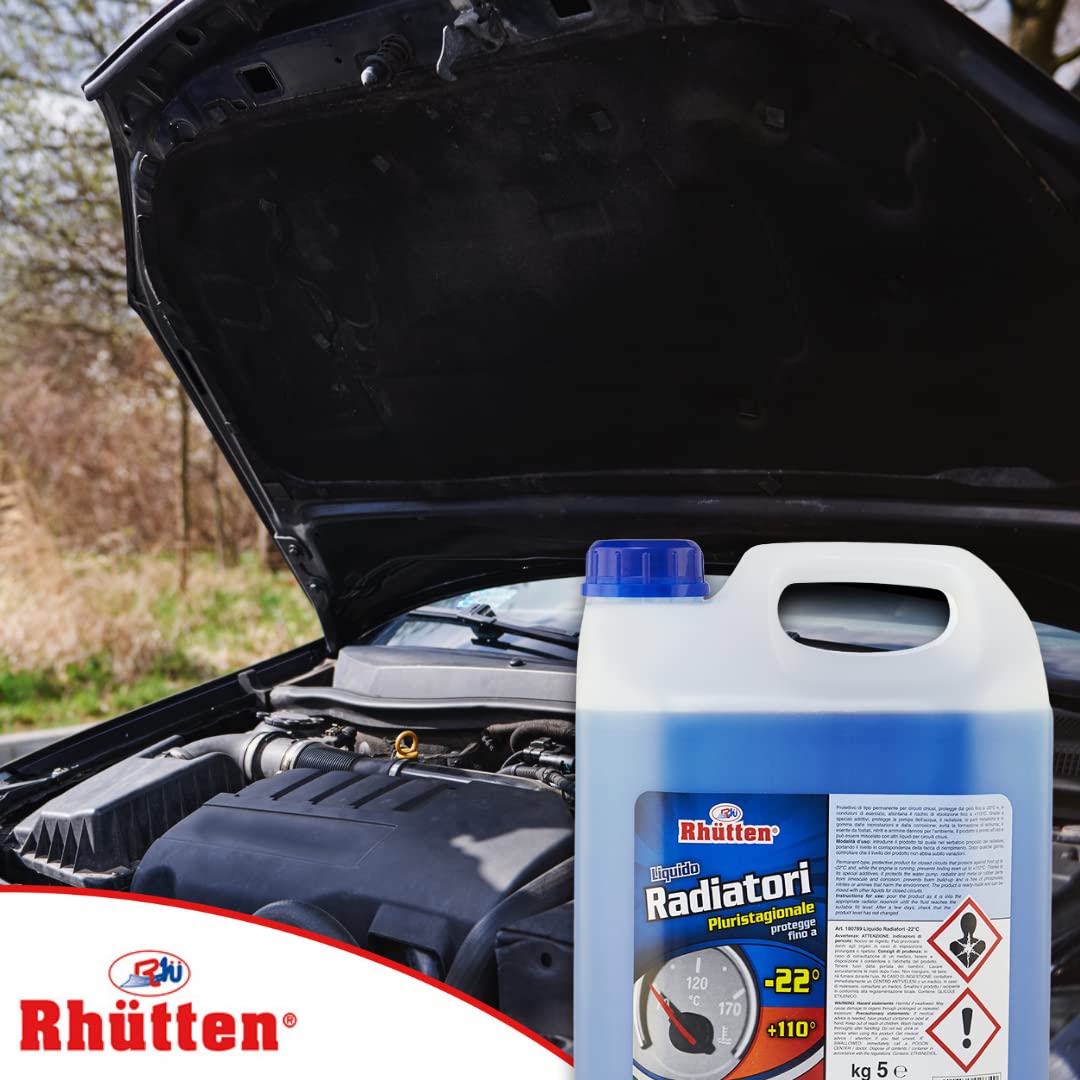 Liquido Radiatori -22°C, Liquido Permanente Tradizionale Blu a Base Glicolica, 5Kg
