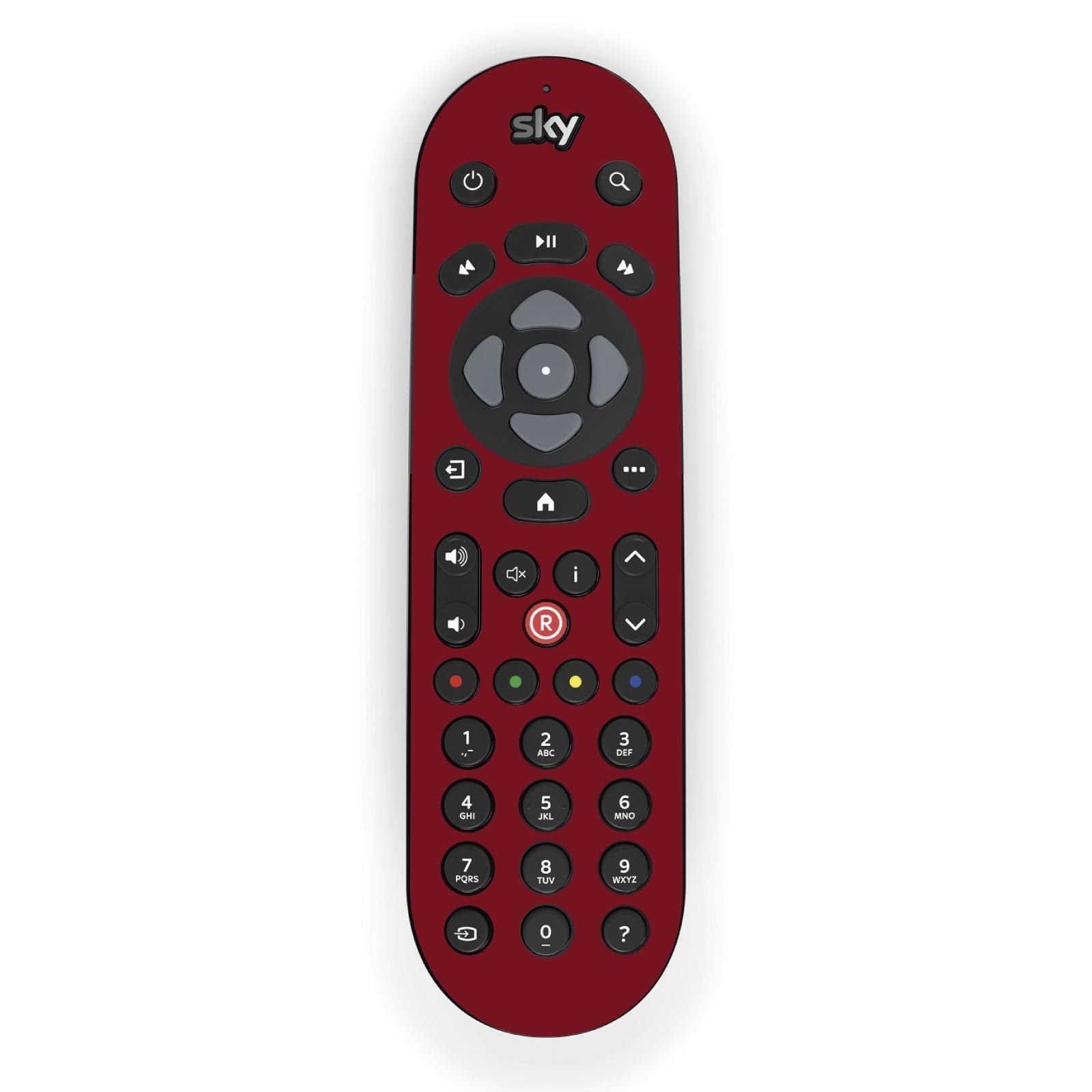 Stika.co Burgundy Plain Vinyl Skin Sticker For Tv Remote Controller - For Sky Q Remote Only - Remote Not Included - Sticker Only