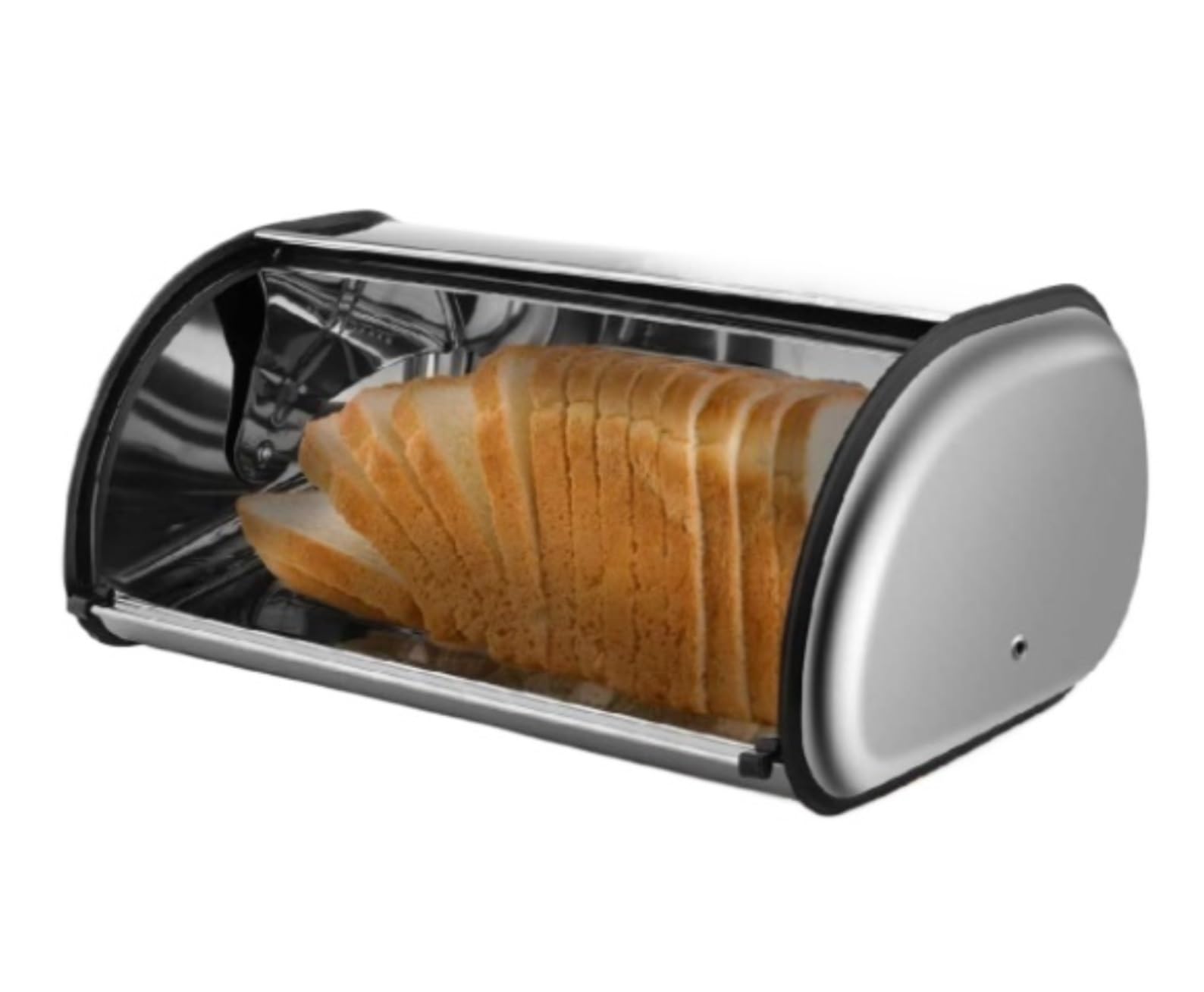 Caja De Pan Panera para Pan Panera para Encimera De Cocina, De Acero Inoxidable, con Tapa Enrollable, para Guardar El Pan Caja Contenedor De Pan(17in)