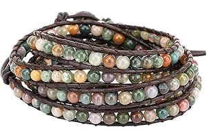 Multilayer Wrap Leather Bracelet with Boho Charm