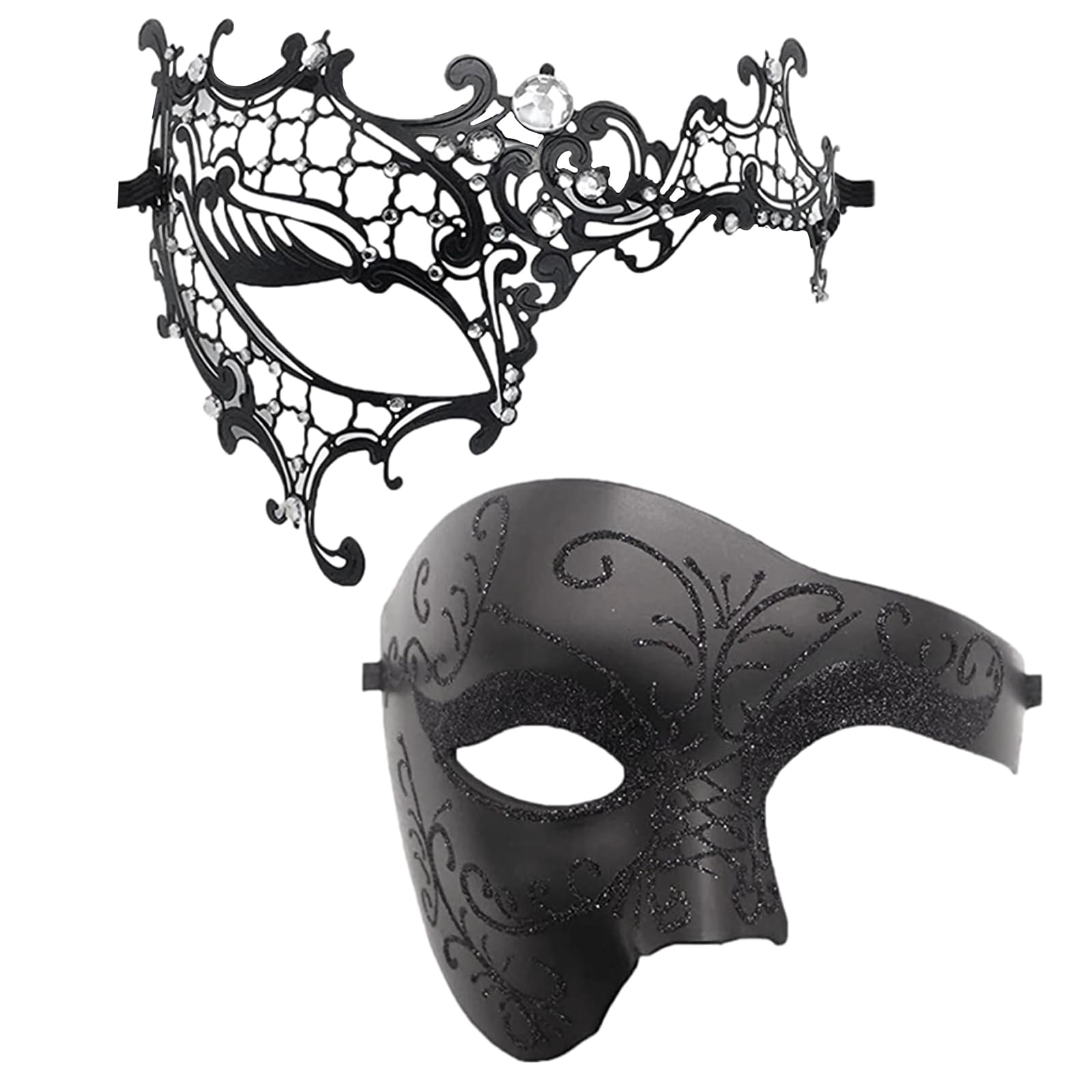 OIDEA Masquerade Mask for Couple - Roman Greek Venetian Mask Halloween Prom Party Costume Ball Mardi Gras Mask for Women Men