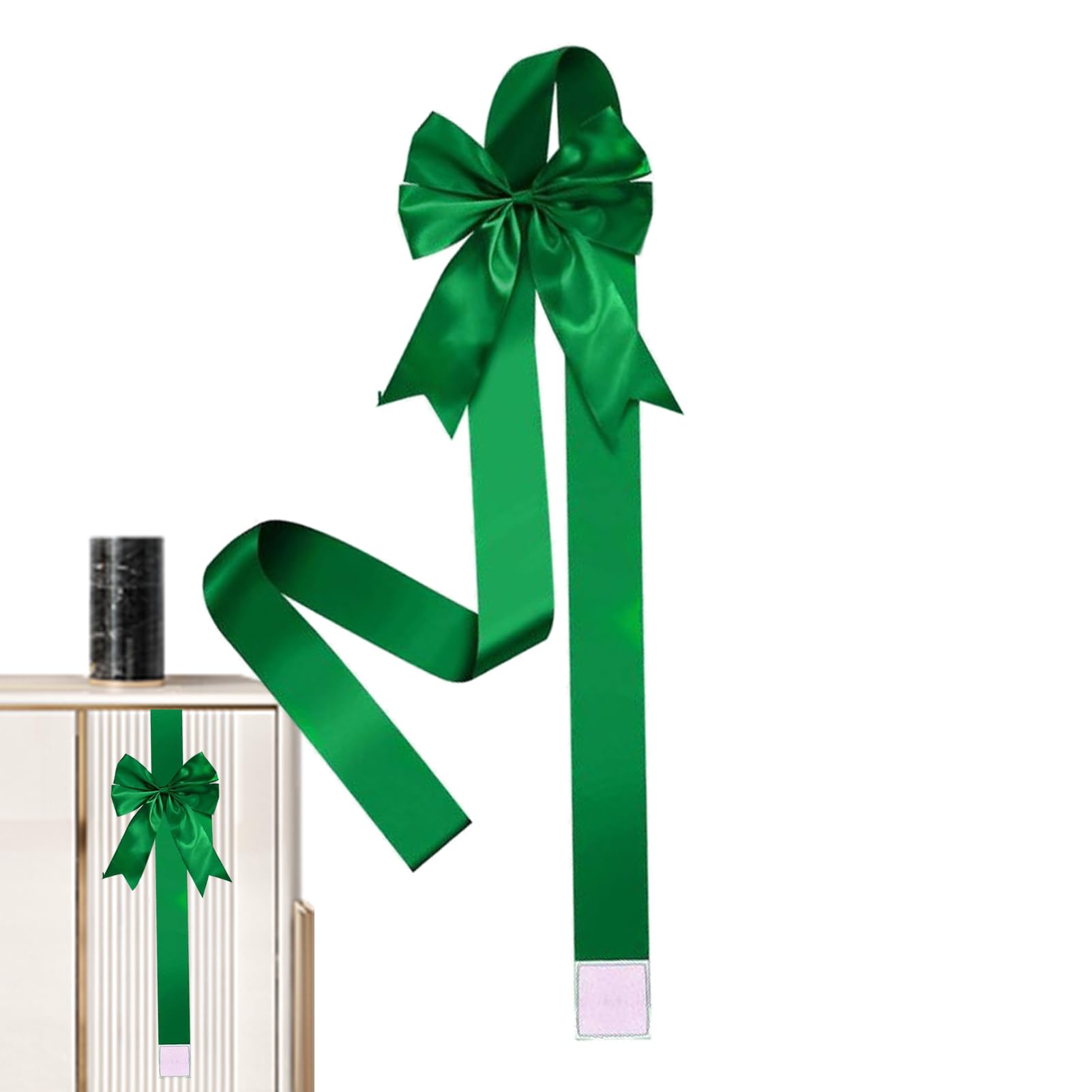 OLCANA Lazo para puerta de Navidad - Decoración decorativa para puerta de armario | Lazo para envolver regalos, adornos de árbol de Navidad, lazos de Navidad para puerta de entrada