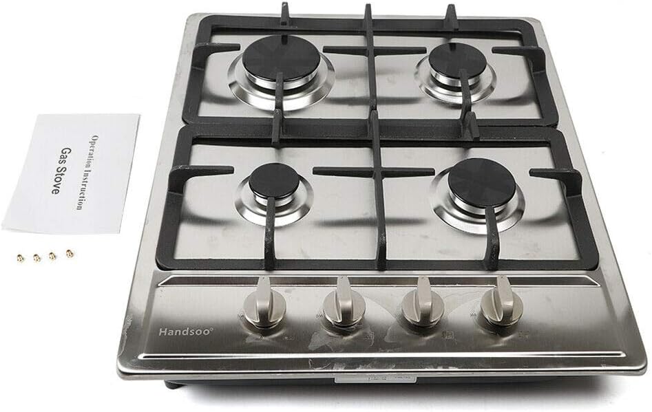 Grеаtеѕt Prоduсt DENESTUS 4 in 1 Gas Cooktop Burners Built In Stove Stainless Steel Tools Hob NG LPG Gas Tempered Kitchen Easy to Clean Gas Fast Cooking Machine