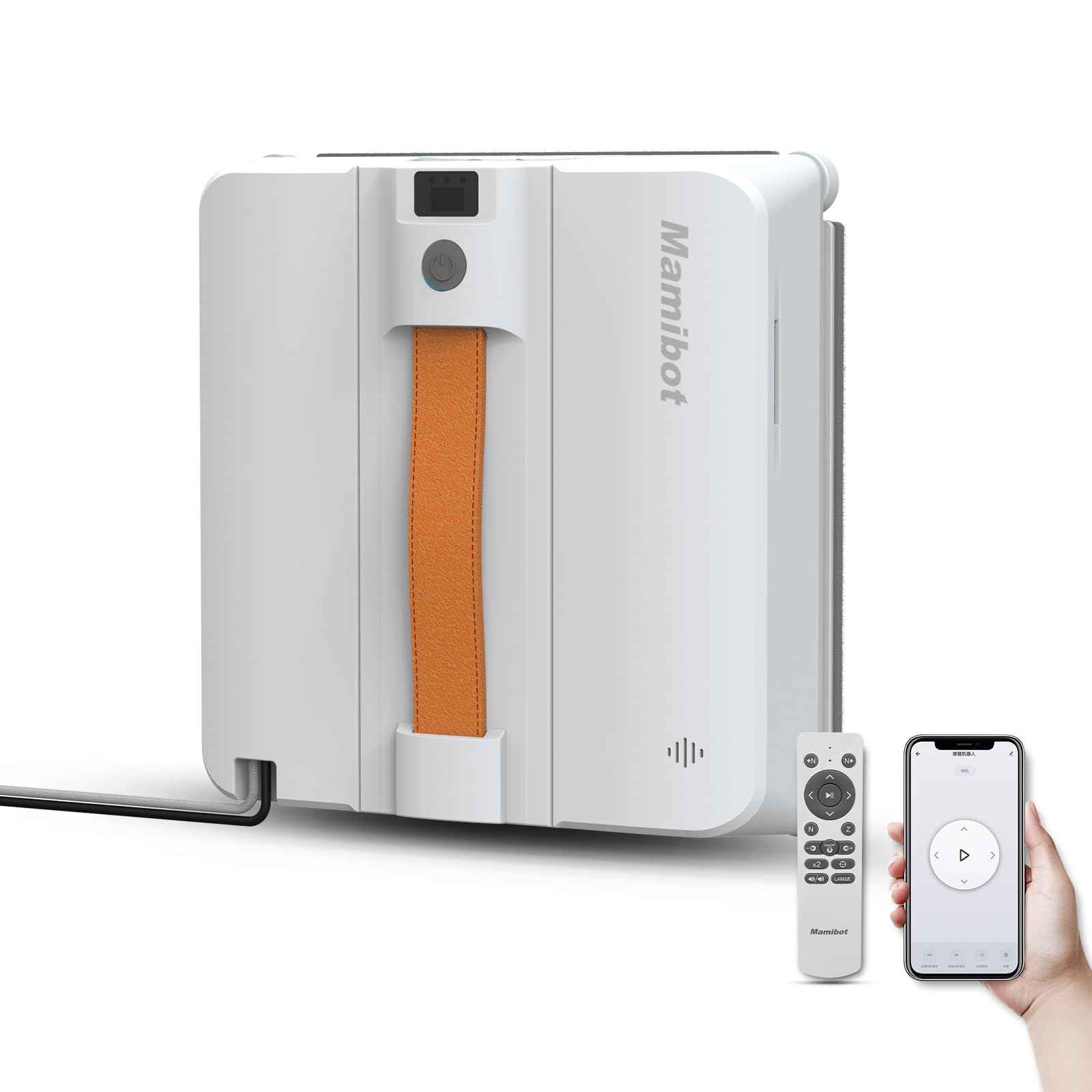 Mamibot W120-DP - Robot per la pulizia delle finestre con funzione spray, intelligente pianificazione dei percorsi, doppio getto d'acqua, controllo remoto e app per la pulizia dei vetri