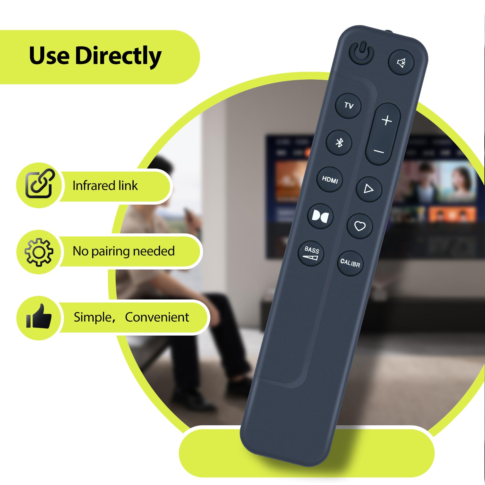 Telecomando di ricambio per JBL Sound bar 500 5.1 canali, soundbar BAR300 BAR500, sistema audio home cinema, nero