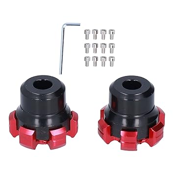 Wheel Axle Protector, High Strength Heavy Duty Wheel Axle Sliders CNC Aluminium Alloy Sturdy for Bikes for Motorcycles(red)