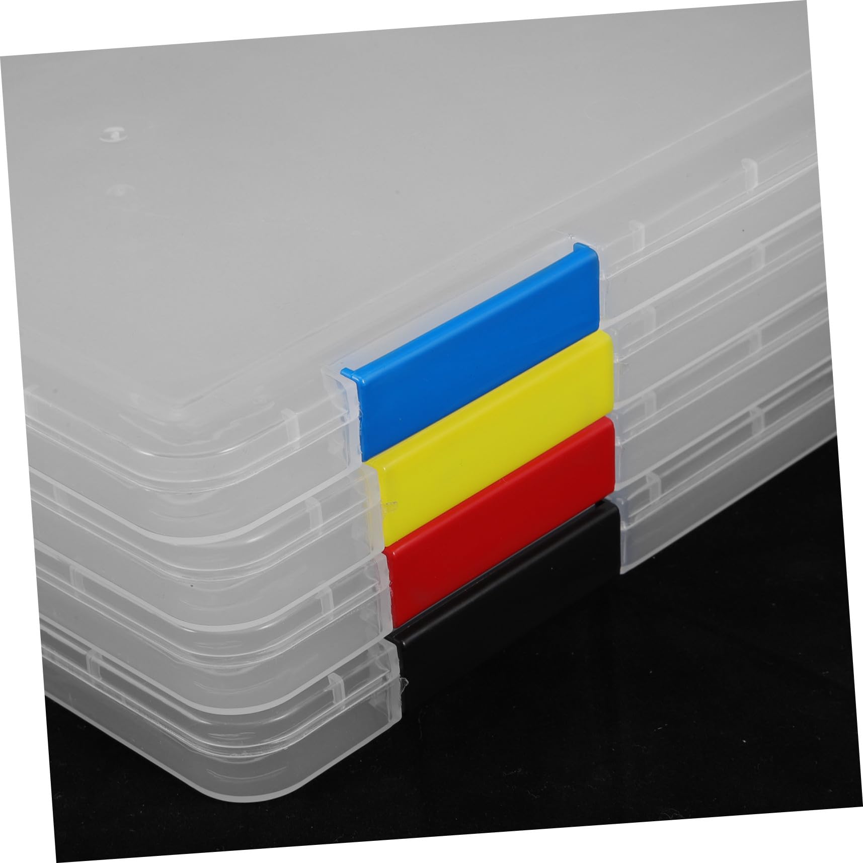 NUOBESTY 4 Stück Transparente A4-filebox aus Kunststoff für Dokumente