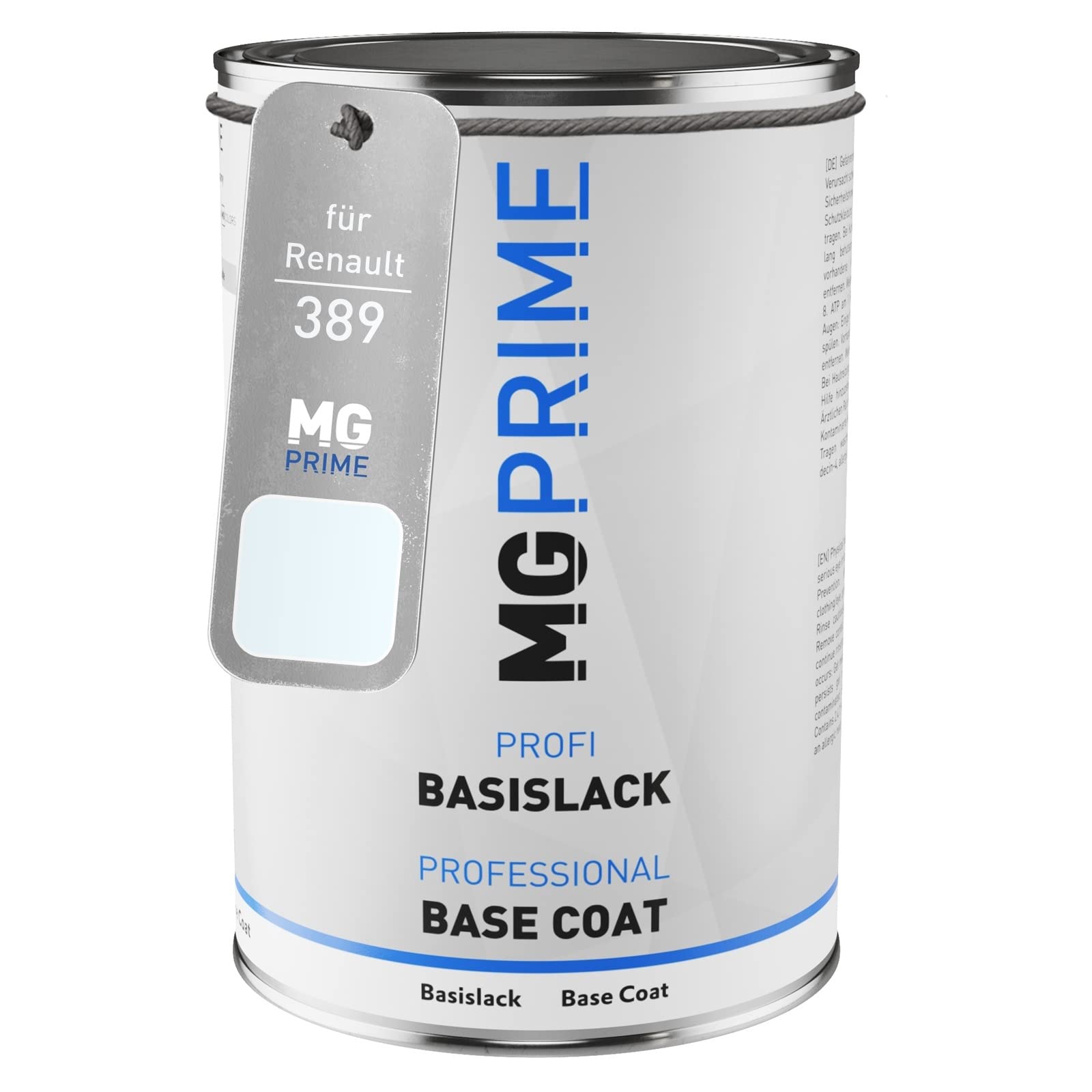 MG PRIME Peinture voiture pot prêt pour la pulvérisation pour Renault 389 Blanc Glacier/Arktisweiss couche de base 1,0 litre 1000ml