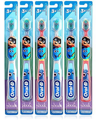 Oral-B Kids Manual Toothbrush, Finding Dory Characters, For Children And Toddlers 3+, Extra Soft Bristles - Pack Of 6 (Characters And Colors Vary) #TOP21