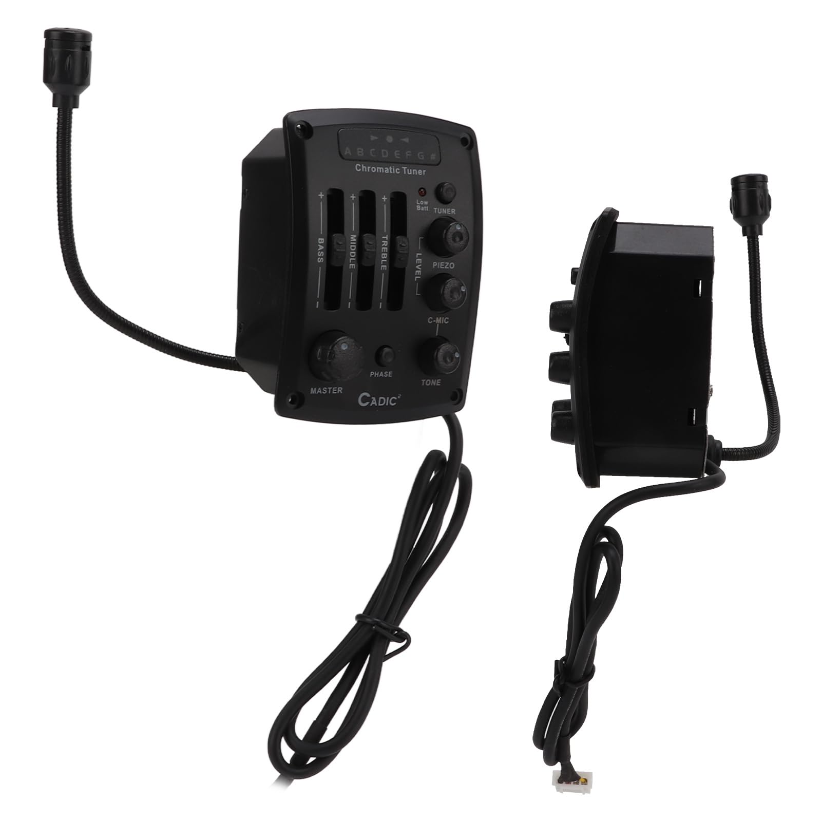 HUIOP Equalizzatore Pickup per Chitarra Potenti Accessori in Plastica per Chitarre Acustiche - Nero - 1 unità