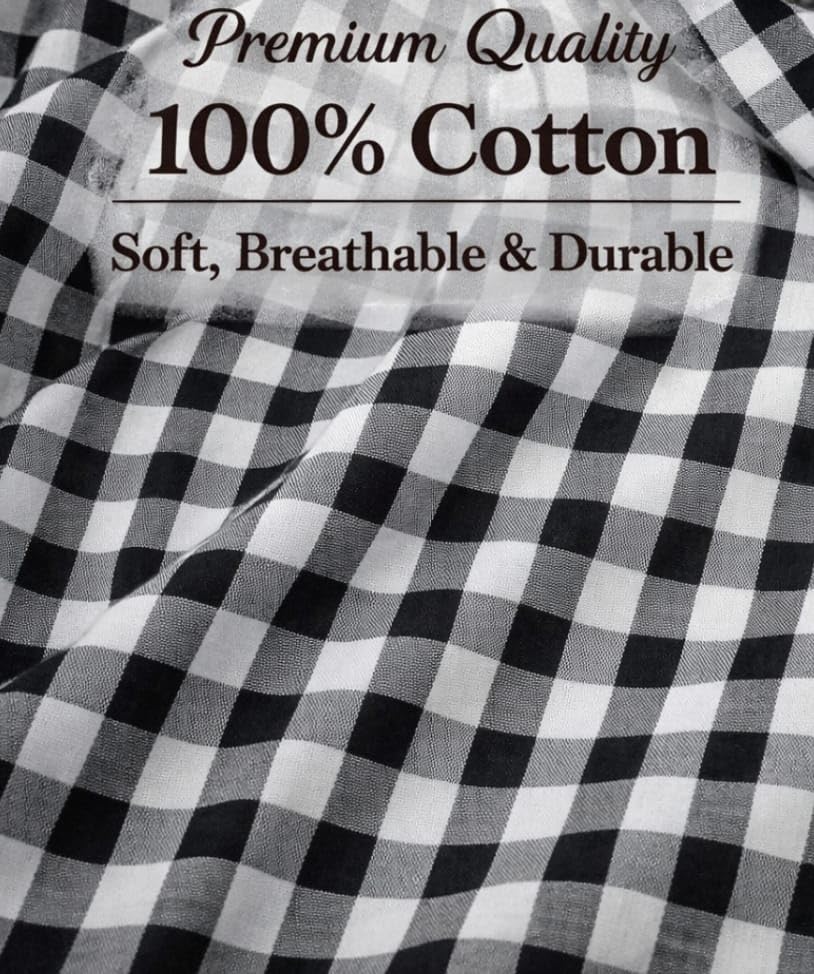 Image of Muhib Women's Halter Neck Sleeveless Cotton Top | Black & White Gingham Check Twist Front Summer Top | Stylish Casual Crop Blouse for Women