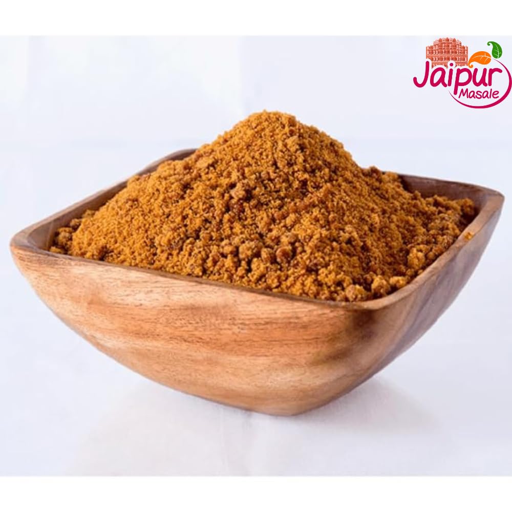 JAIPUR MASALE Jaggery Powder | Healthy Sugar Substitute | Gud Powder| Unbleached Jaggery (100g) with Jute bag 2