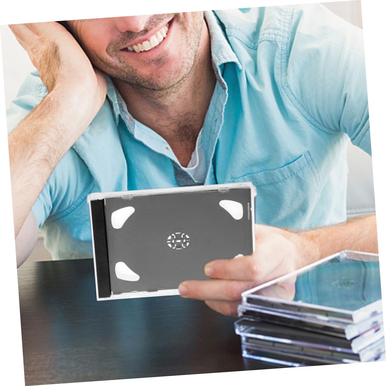 8pezzi Custodia Trasparente Per Cd Contenitore Plastica Rigida Per Dvd e Altri Dischi Scatola Archiviazione Portatile e Resistente Rottura Per Conservazione Dischi