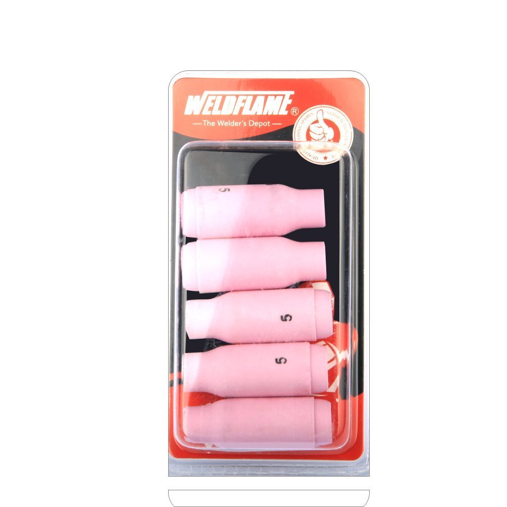 WELDFLAME 5pk Alumina Ceramic Cup Nozzles 10N49 5 (5/16") for TIG Welding Torch 17/18/26
