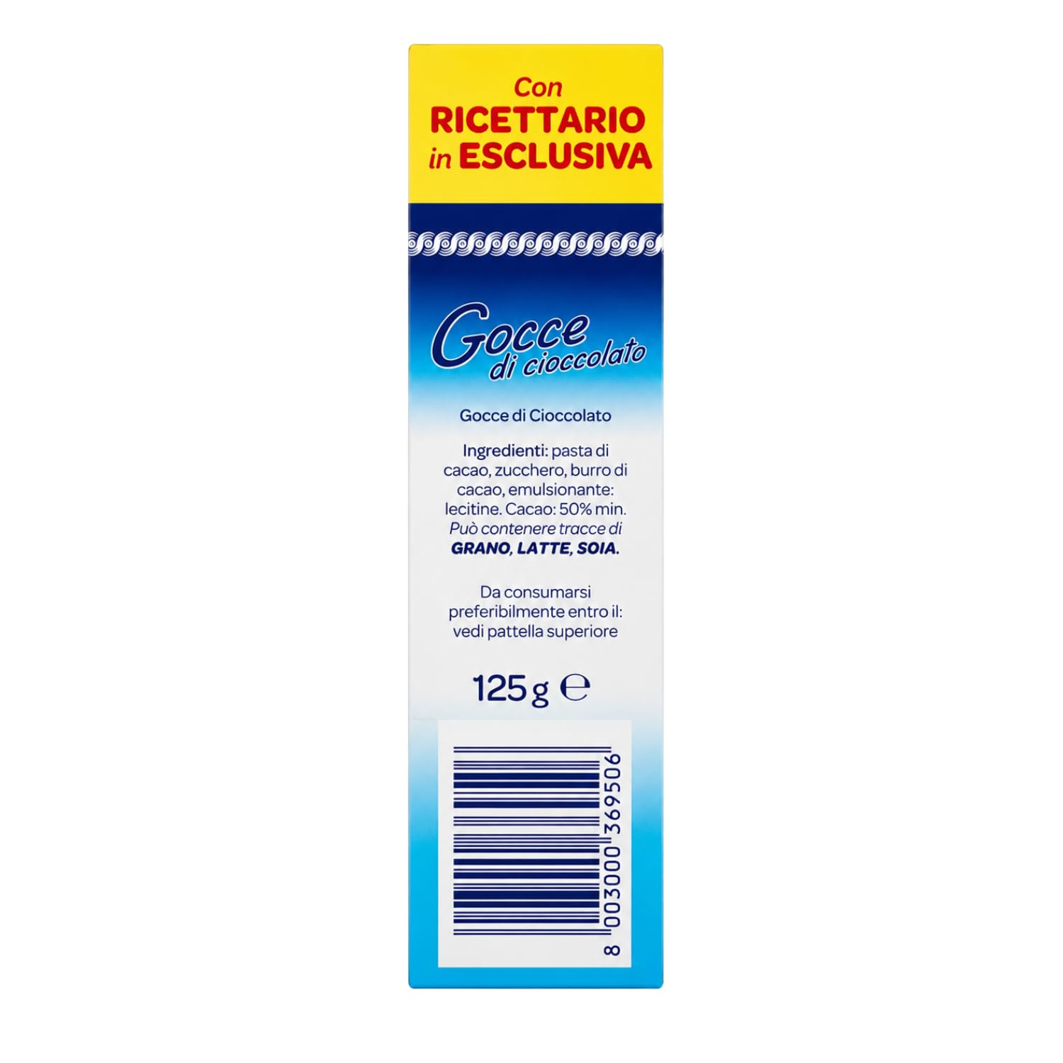 Gocce di Cioccolato Fondente 50% Cacao per Dolci e Dessert – 125 g – Ideali per Biscotti, Muffin e Torte – Variazioni 4/8/12 Pezzi (12 PEZZI)