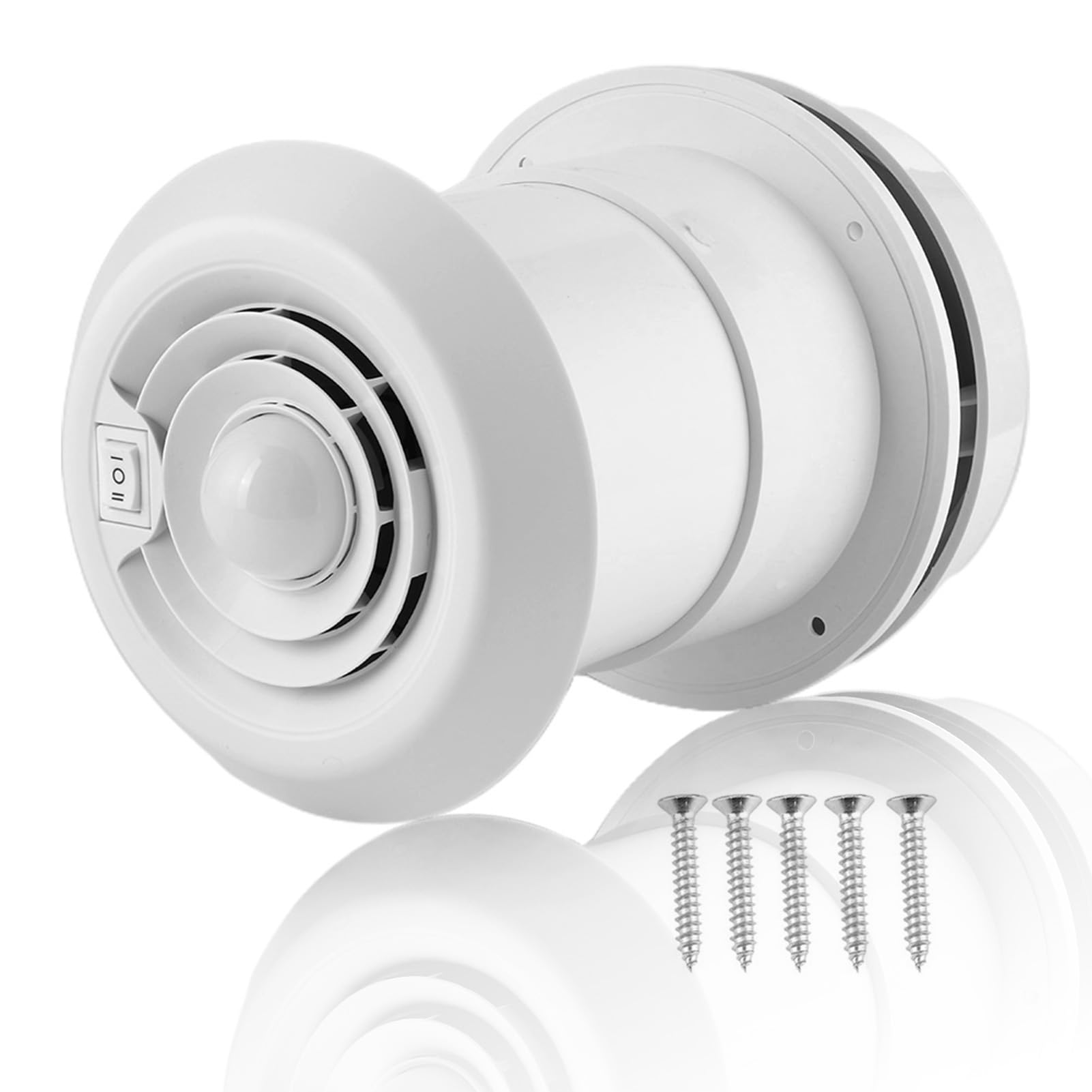 OUKENS Ronde Ventilateur de toit, grille de ventilation de plafond d'air LED 5000R/min pour camping-car caravane de voyage ventilateur 12v camping car