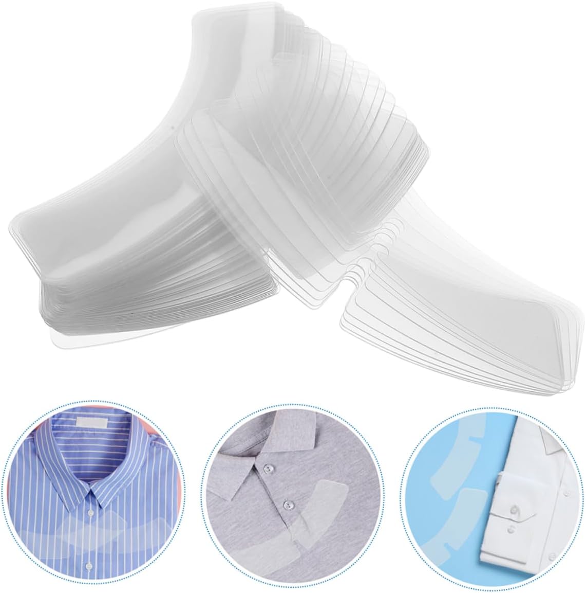 200Pcs Transparent Collar Stays Durable Plastic Collar Support for Dress Shirts Versatile Collar for Men Reusable Collar Stabilizers for Comfortable Fit