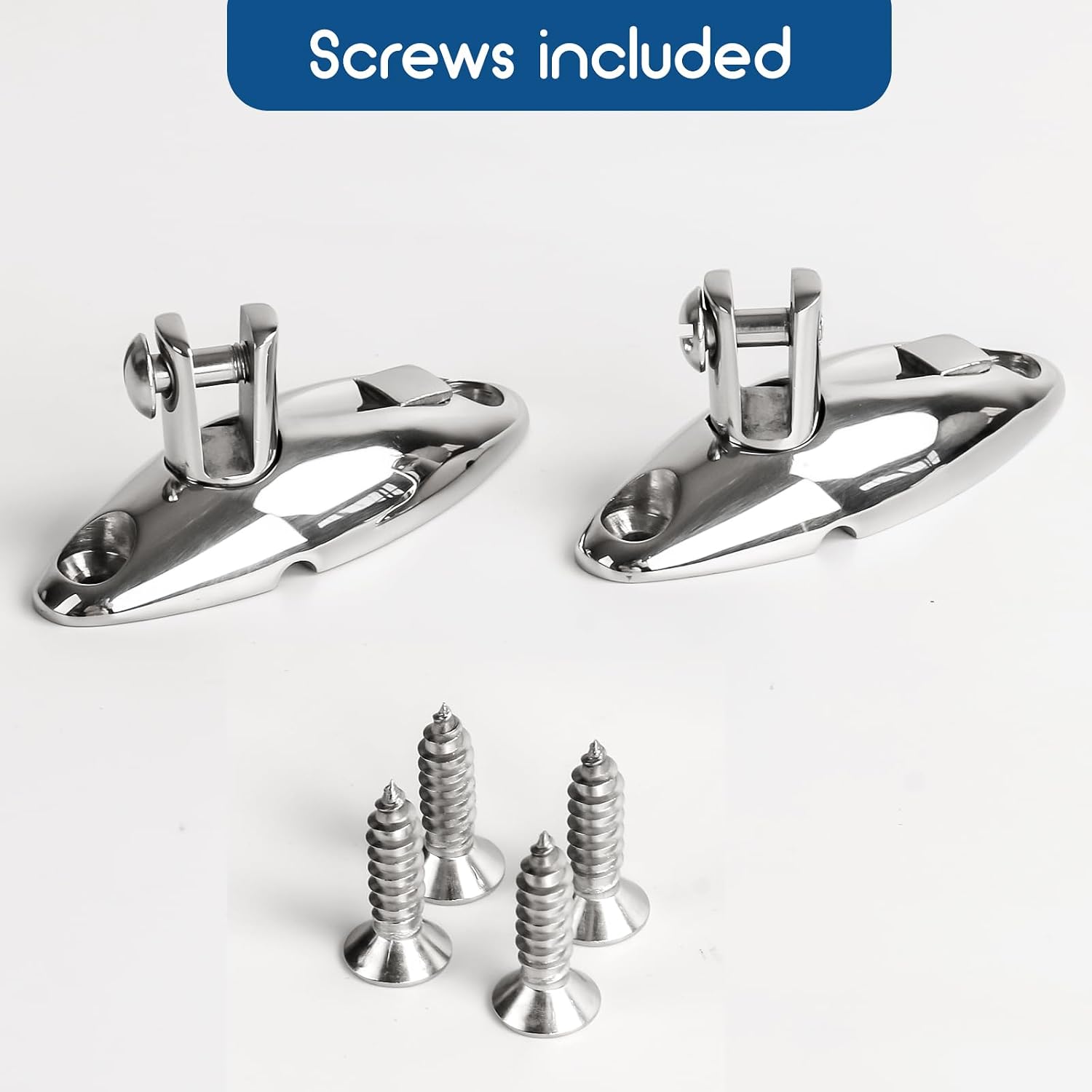 Boat Bimini Top Swivel Hinge - 316 Stainless Steel Deck Side Mount Quick Release Hinge, 360 Degree Rotation Marine Hardware Accessories（2 Pack）