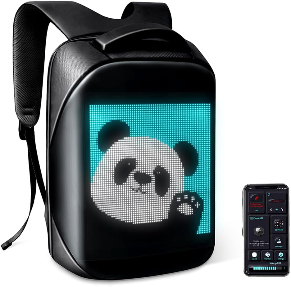 Laptop Backpack with Programmable Screen