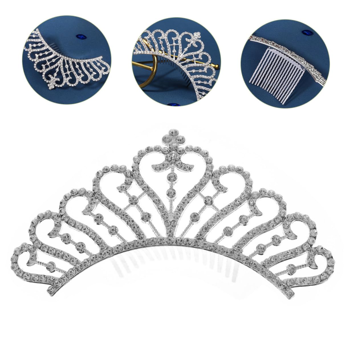 FRCOLOR 4stücke Braut Haarschmuck Krone Wasserdiamant Haarkamm Für Hochzeiten Eleganter Haarclip Perfekten Frisur Leicht Und Für Besondere Anlässe
