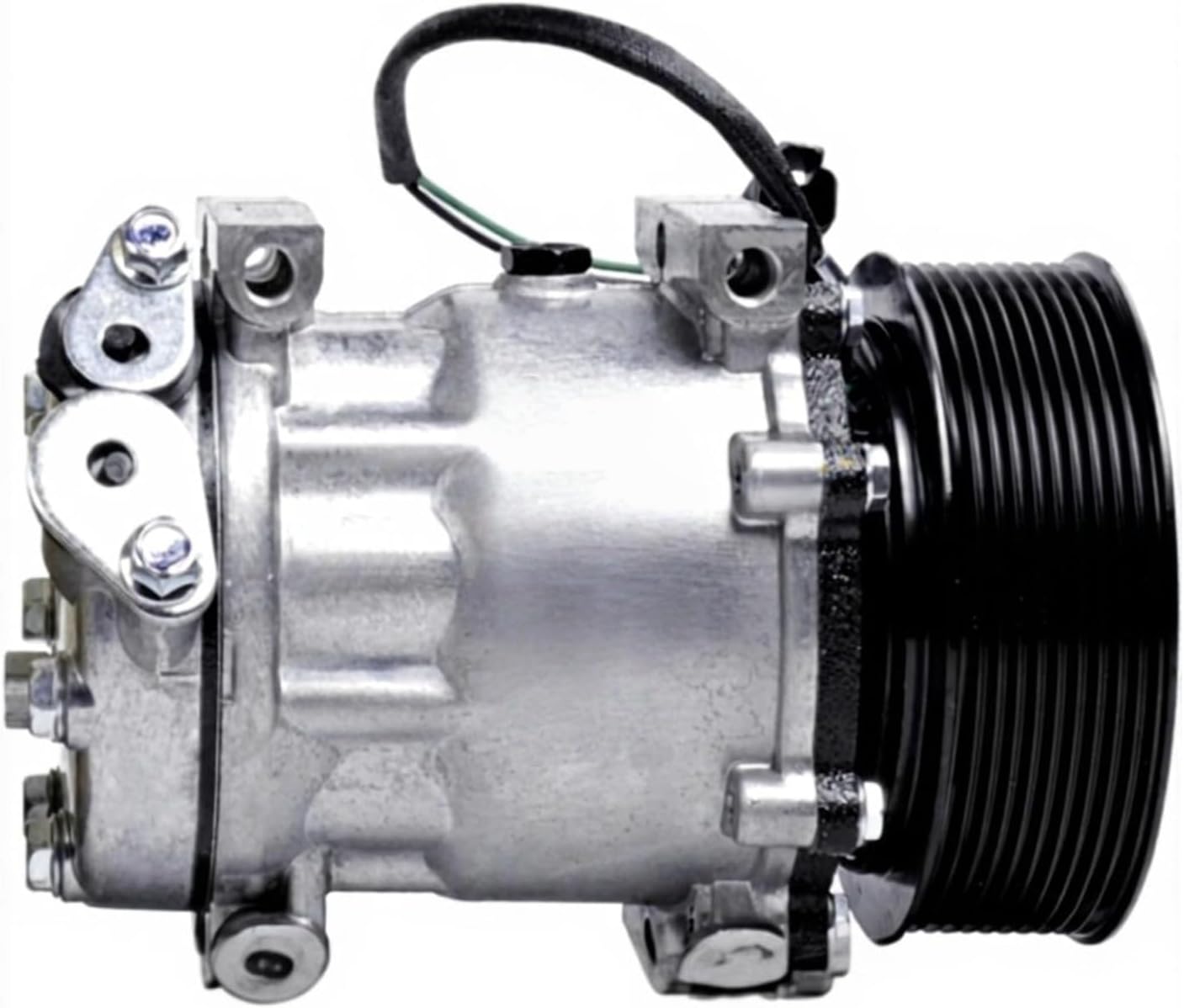 Excavator AC Compressor 372-9295 3729295 Compatible for Caterpillar 320D 323D 324E C7.1 PV12 126mm 24V