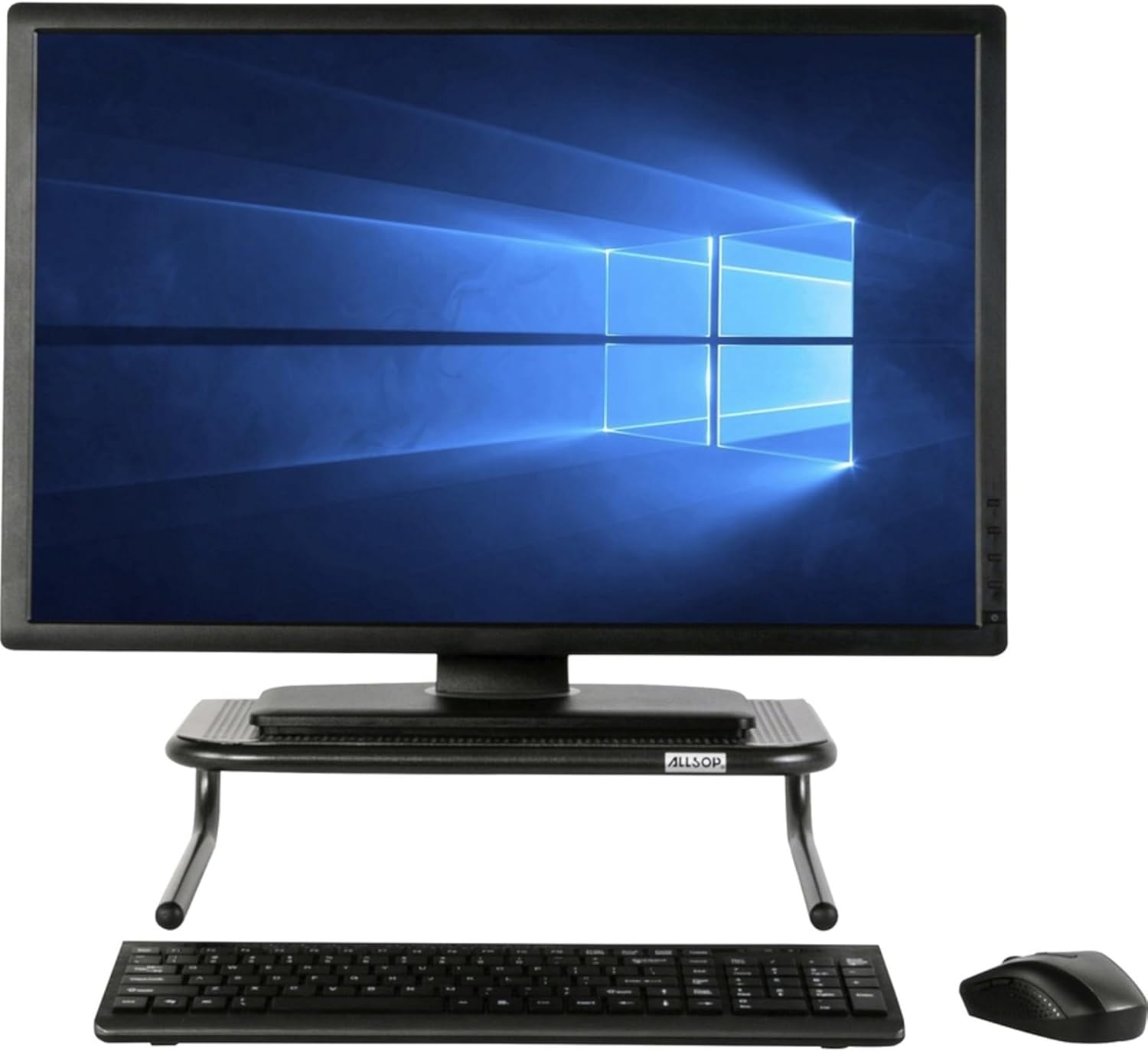 Allsop® Monitor/Printer Stand, Jr Model, Pearl Black